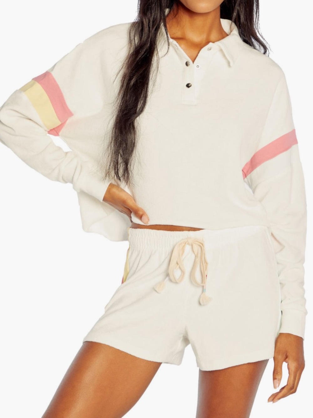 Wild Fox Candy Stripe Miami Polo Terry Cloth Set